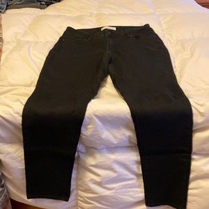 Black denim pants- cotton, polyester, spandex material